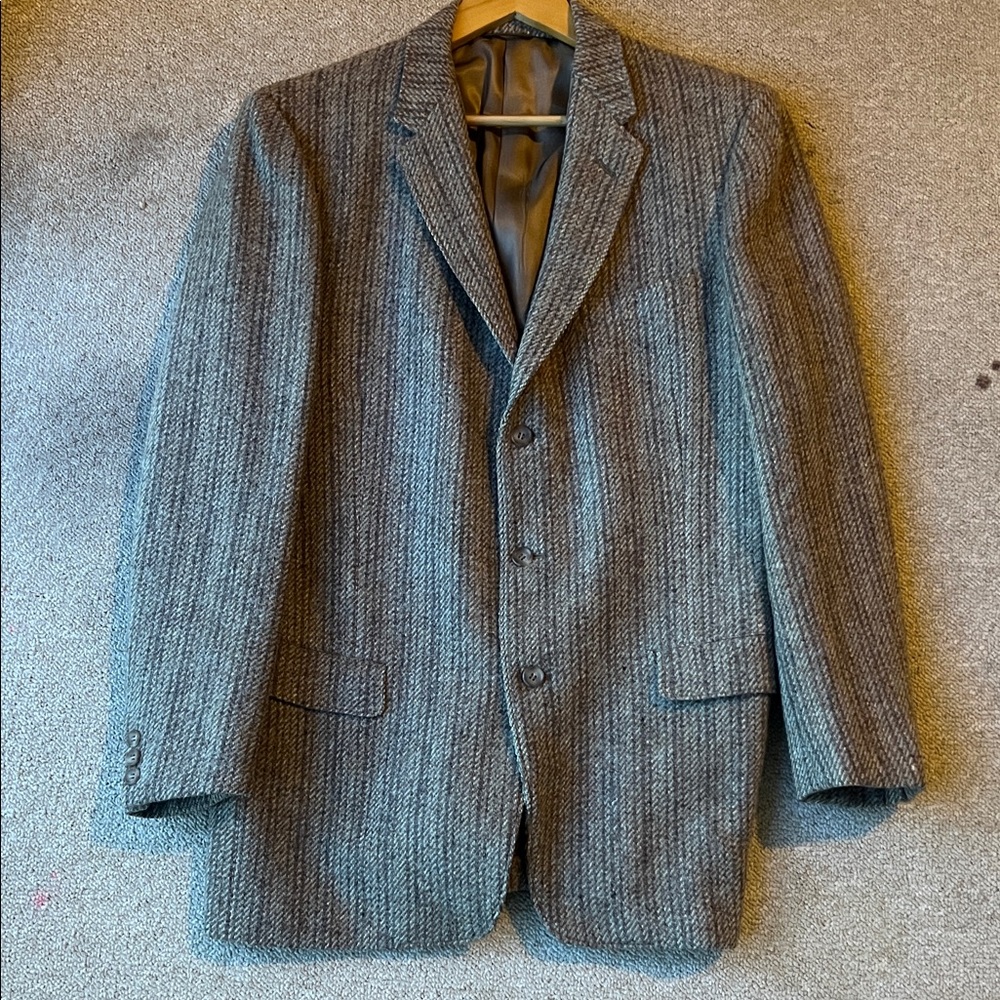 Varsity Charcoal Herringbone Blazer